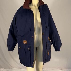 Vintage Blue Severn London Fog Mens Insulated Parka Coat Size Medium